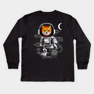 Astronaut Shiba Inu Coin To The Moon Crypto Token Cryptocurrency Wallet Shib Army Birthday Gift For Men Women Kids Kids Long Sleeve T-Shirt